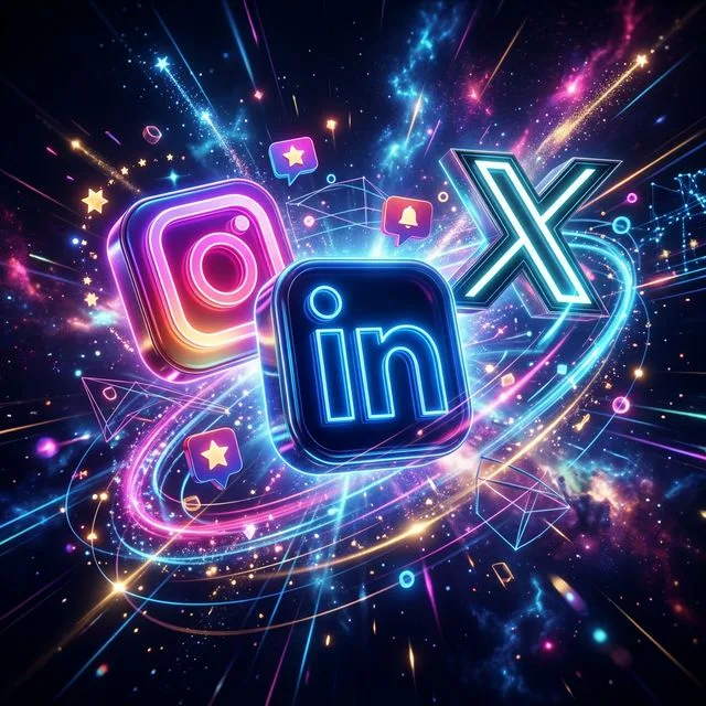 Social media analytics dashboard showing growth metrics